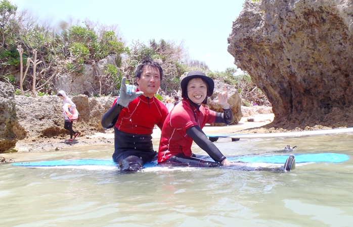 沖縄でサーフィン初挑戦！